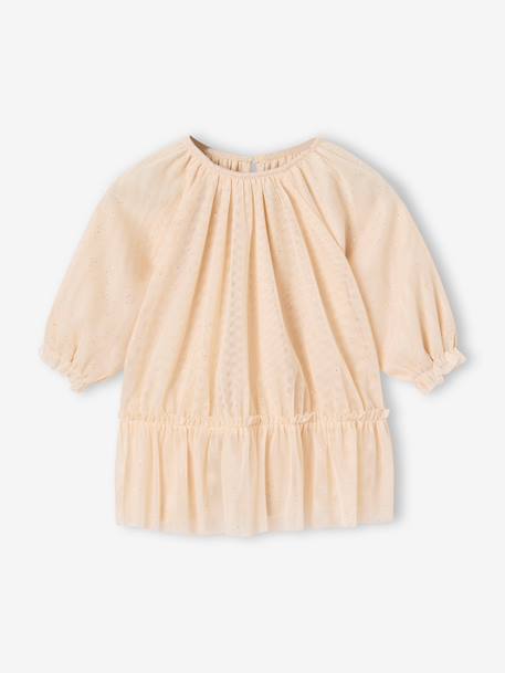 Robe bébé fille manches longues doré - vertbaudet enfant 