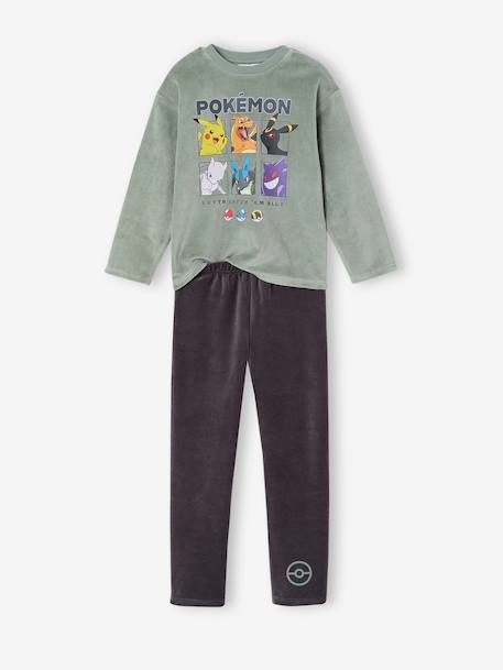 Pyjama en velours Pokemon garçon vert sauge - vertbaudet enfant 
