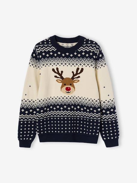 Pull de Noël Adulte Mixte Capsule Famille marine - vertbaudet enfant 