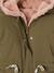 Reversible parka for girls khaki+navy blue - vertbaudet enfant 