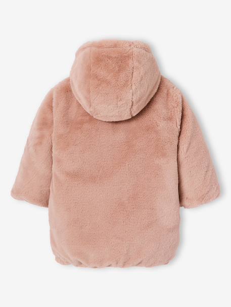 Reversible parka for girls khaki+navy blue - vertbaudet enfant 