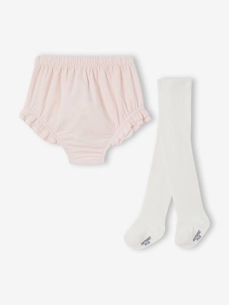 Bloomer and tights set for newborns pale pink - vertbaudet enfant 
