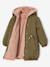 Reversible parka for girls khaki+navy blue - vertbaudet enfant 