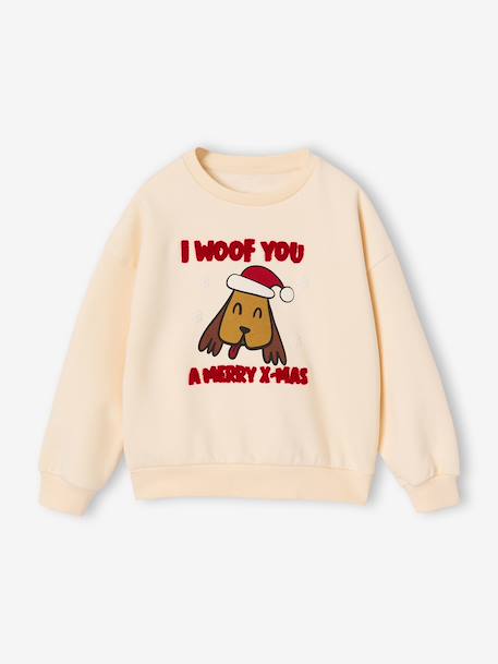 Christmas sweatshirt for girls vanilla - vertbaudet enfant 