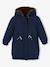 Reversible parka for girls khaki+navy blue - vertbaudet enfant 