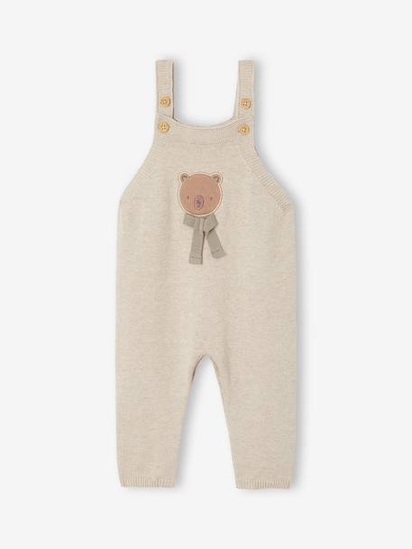 Knitted jumpsuit for newborn marl beige - vertbaudet enfant 
