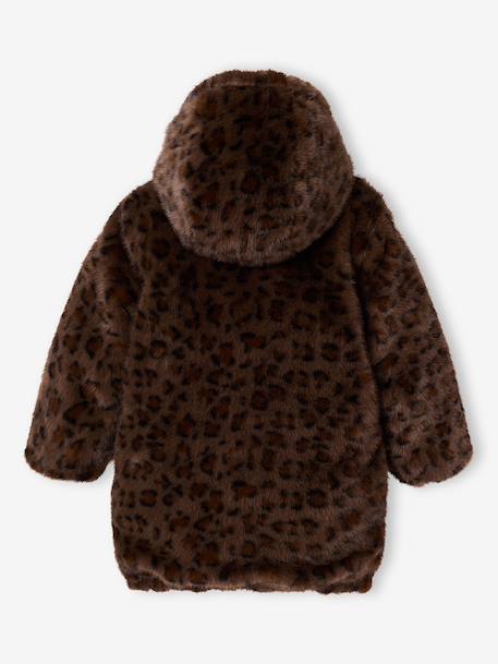 Reversible parka for girls khaki+navy blue - vertbaudet enfant 