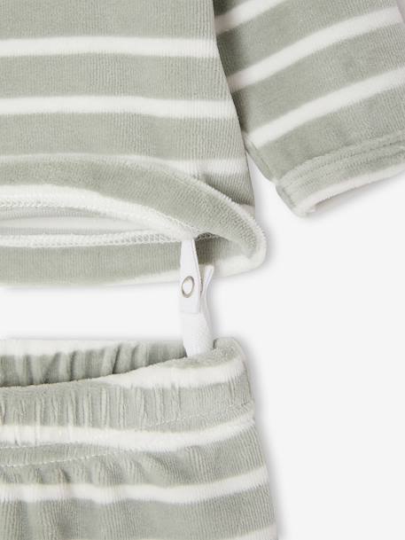 Lot de 2 pyjamas naissance manches longues vert sauge - vertbaudet enfant 