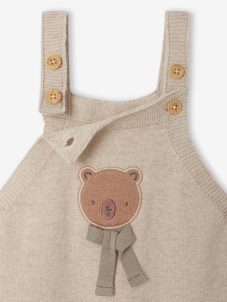 Knitted jumpsuit for newborn marl beige - vertbaudet enfant 
