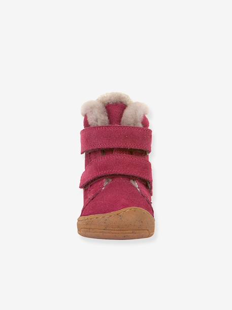 Boots fille MINNI SUEDE Froddo bleu pétrole+fuchsia+vieux rose - vertbaudet enfant 
