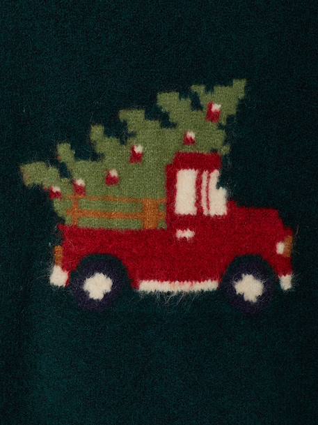 Jacquard jumper with long sleeves for boys dark green - vertbaudet enfant 