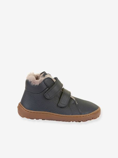 Barefoot boots for children BAREFOOT WINTER FURRY FRODDO bordeaux red+night blue - vertbaudet enfant 