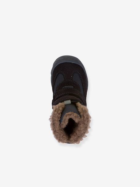 Boots enfants LINZ WOOL TEX HIGH Froddo bleu nuit+bordeaux+noir+olive - vertbaudet enfant 