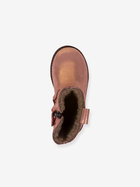Girls' MAXINE TEX FRODDO boots blush+bordeaux red - vertbaudet enfant 