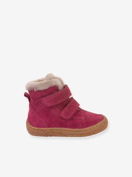 Boots fille MINNI SUEDE Froddo bleu pétrole+fuchsia+vieux rose - vertbaudet enfant 