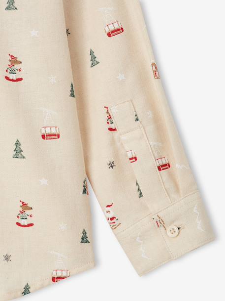 Flannel shirt for boys ecru - vertbaudet enfant 
