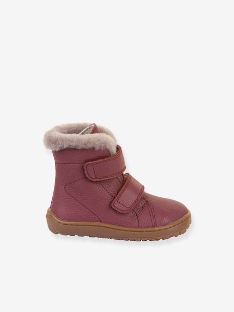BAREFOOT FURRY FRODDO children's barefoot boots bordeaux red+night blue - vertbaudet enfant 