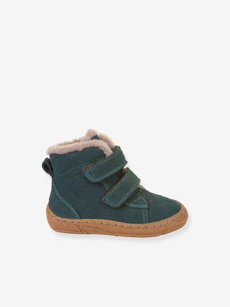 Girls' MINNI SUEDE FRODDO boots fuchsia+old rose+petrol blue - vertbaudet enfant 
