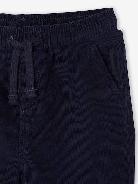 Pantalon velours bébé garçon kaki+marine - vertbaudet enfant 
