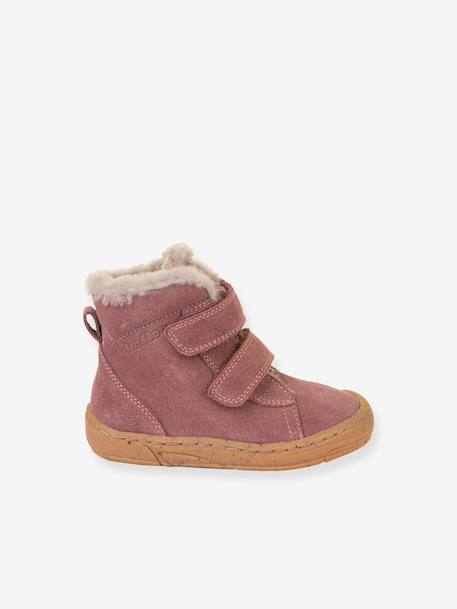 Boots fille MINNI SUEDE Froddo bleu pétrole+fuchsia+vieux rose - vertbaudet enfant 