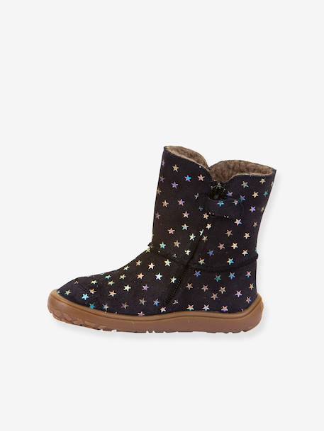 Barefoot boots for girls BAREFOOT TEX SUEDE Froddo night blue - vertbaudet enfant 