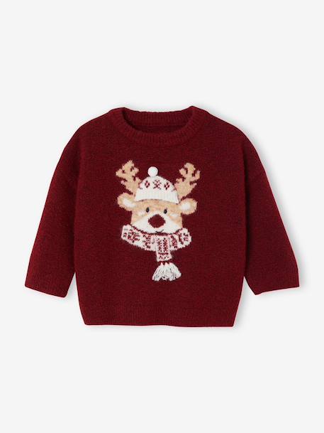 Pull Noël bébé garçon manches longues rouge - vertbaudet enfant 