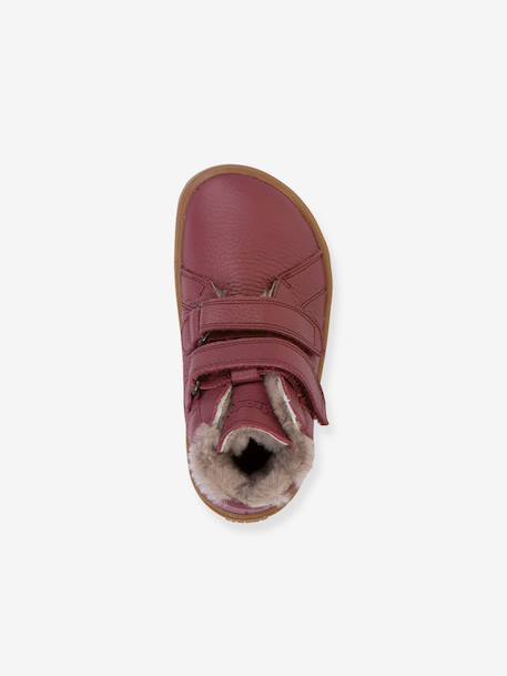 Barefoot boots for children BAREFOOT WINTER FURRY FRODDO bordeaux red+night blue - vertbaudet enfant 
