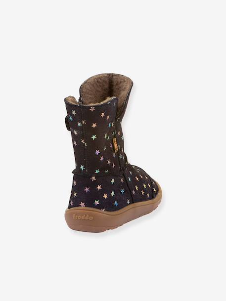 Barefoot boots for girls BAREFOOT TEX SUEDE Froddo night blue - vertbaudet enfant 