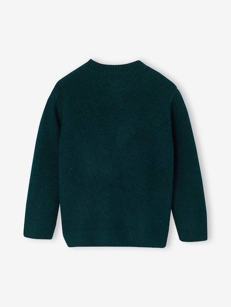 Jacquard jumper with long sleeves for boys dark green - vertbaudet enfant 