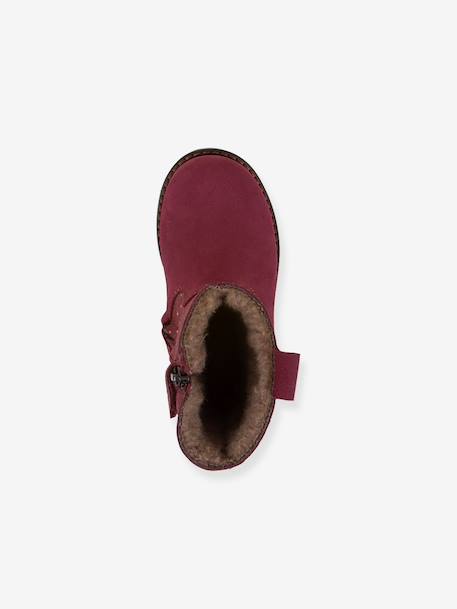Girls' MAXINE TEX FRODDO boots blush+bordeaux red - vertbaudet enfant 