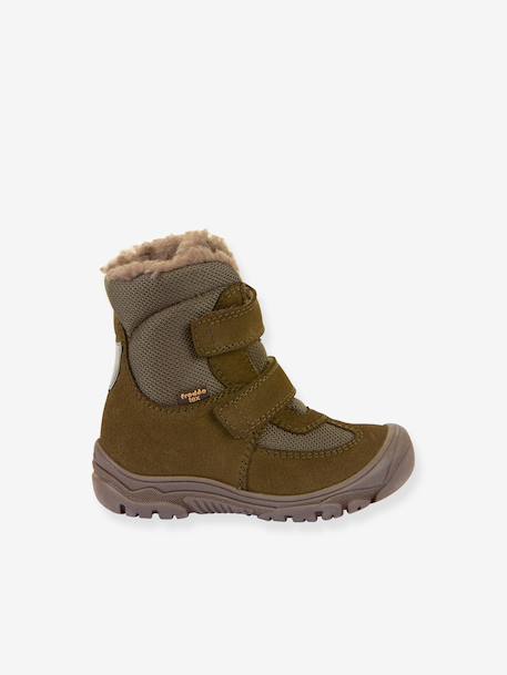 Boots enfants LINZ WOOL TEX HIGH Froddo bleu nuit+bordeaux+noir+olive - vertbaudet enfant 