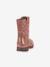 Girls' MAXINE TEX FRODDO boots blush+bordeaux red - vertbaudet enfant 
