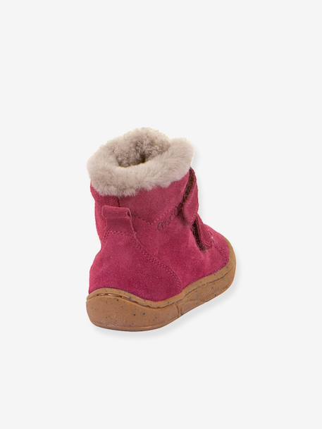 Boots fille MINNI SUEDE Froddo bleu pétrole+fuchsia+vieux rose - vertbaudet enfant 