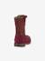 Girls' MAXINE TEX FRODDO boots blush+bordeaux red - vertbaudet enfant 
