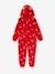 Hooded sleepsuit for girls red - vertbaudet enfant 