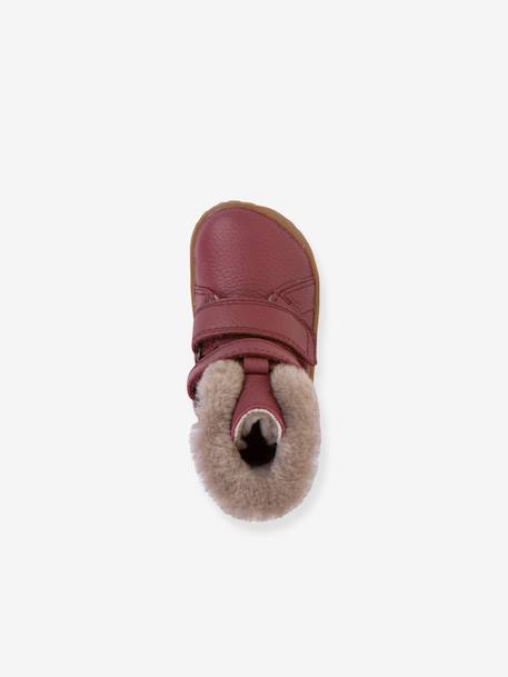 BAREFOOT FURRY FRODDO children's barefoot boots bordeaux red+night blue - vertbaudet enfant 