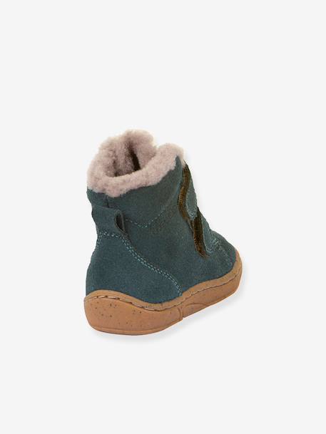 Boots fille MINNI SUEDE Froddo bleu pétrole+fuchsia+vieux rose - vertbaudet enfant 