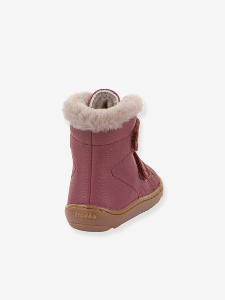 BAREFOOT FURRY FRODDO children's barefoot boots bordeaux red+night blue - vertbaudet enfant 