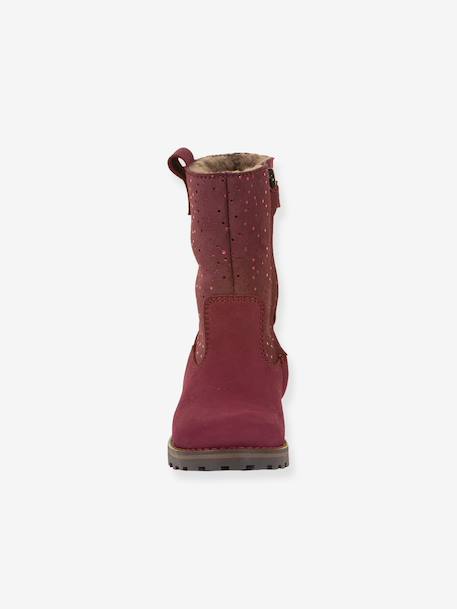 Girls' MAXINE TEX FRODDO boots blush+bordeaux red - vertbaudet enfant 