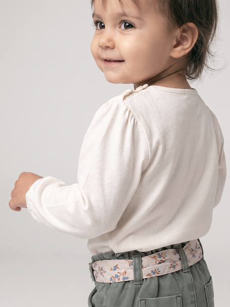 T-shirt manches longues bébé fille écru - vertbaudet enfant 
