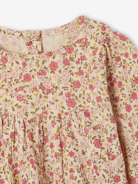 Long-sleeved blouse for baby girls ecru - vertbaudet enfant 