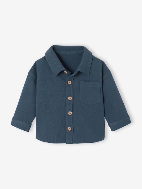 Surchemise bébé garçon manches longues bleu canard - vertbaudet enfant 