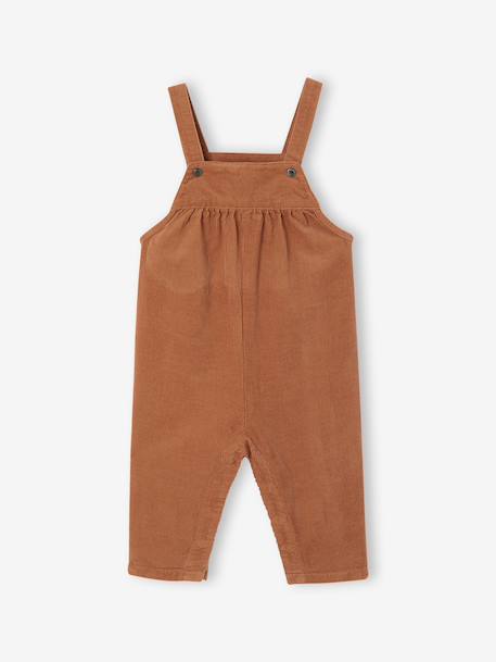 Ensemble blouse et salopette velours bébé fille bleu céleste+hazel - vertbaudet enfant 
