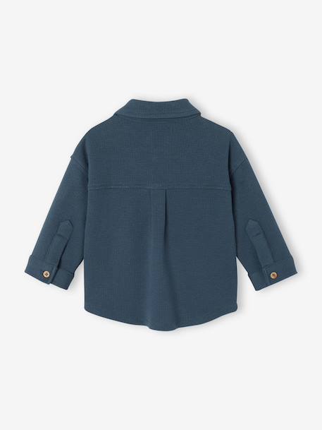 Long-sleeved overshirt for baby boys peacock blue - vertbaudet enfant 