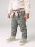 Pantalon paperbag bébé fille VERT MOYEN UNI - vertbaudet enfant 