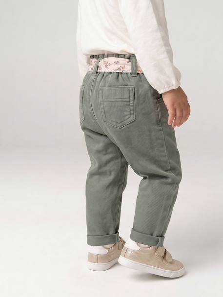 Paperbag trousers for baby girls 6729 - vertbaudet enfant 