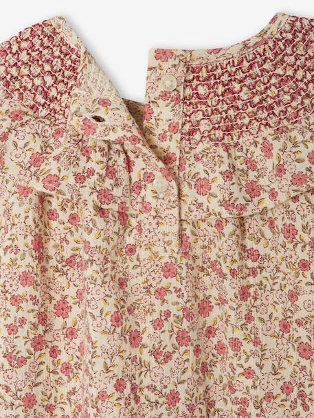 Long-sleeved dress for baby girls ecru - vertbaudet enfant 