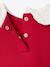 Two-fabric dress for baby girls red - vertbaudet enfant 