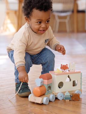 Train d'activités à tirer Happy Forest en bois FSC® - vertbaudet enfant