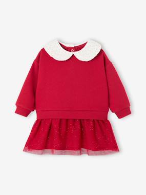 Robe Noël bébé fille bi matière - vertbaudet enfant